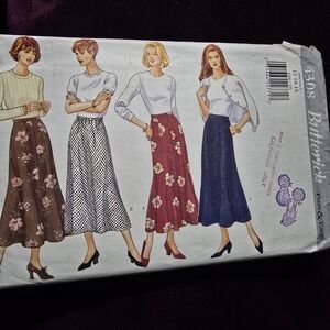 Butterick Pattern 4308 Cottagecore Maxi A-Line Flared Skirt Semi Fitted 12 14 16